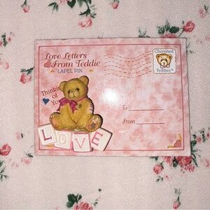 Cherished Teddies LOVE Block Lapel Pin Brooch